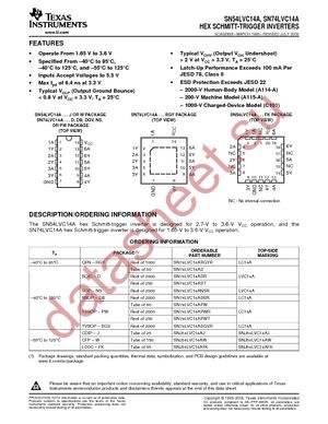 SN74LVC14APWRE4 datasheet  